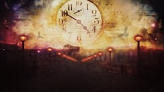 Design time watch Station Terminal digital art streetlamps