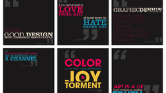 Design Typography artwork postcards