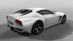 Design white Lamborghini 2009 concept art Rearview Lamborghini 