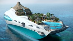 Design Yachts Boats 3d luxury Tropical Island luxury boats
