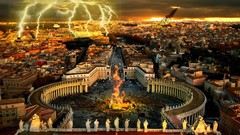 Destruction City Lights meteorite damage vatican city city 