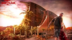 Destruction palm trees Christmas trees resort dead island