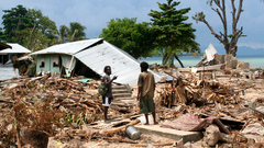 Destruction tsunami Solomon Islands