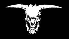 Devils scarry skull Minimalism artwork Simple Background