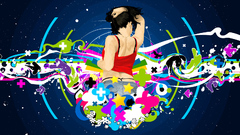 digital art artwork Women arms up Symbols colorful