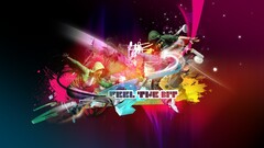 digital art hoods Typography colorful