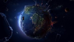 Digital art industrial plants