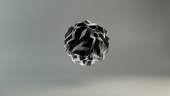 digital art Minimalism gray background Sphere low poly 3d render