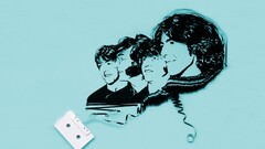 digital art Minimalism simple Simple Background Men face Music