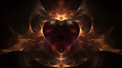 digital art red Heart (Design) abstract