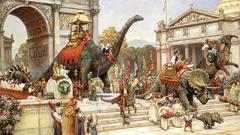 Dinosaurs fantasy art Dinotopia