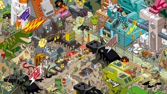 Dinosaurs pixel art artwork