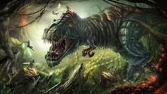 Dinosaurs science fiction jedi light sabers