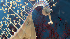 Diver seahorses 3D renders