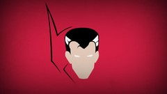 Doctor Strange red background superheroes minimalistic blo0p