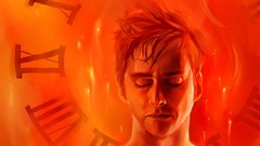 Doctor Who burning roman numerals artwork