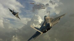 dogfight jet-fighter F-22 Raptor mig-29