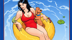 Dogs comics swimming artwork swimsuits swimming pools Frank Cho 