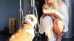 Dogs eating sophie monk panties upskirt