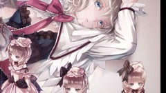 Dolls dress hats bows blondes anime girls blue eyes witches 