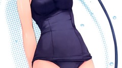 Dots hose smiling anime girls brown eyes brunettes short hair 