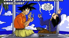 Dragon Ball Z marijuana son goku vegeta memes hashish nimbus 