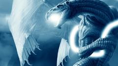 Dragon fantasy blue mysitic