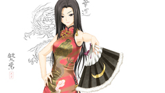 Dragons anime girls qipao