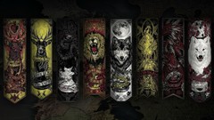 Dragons Maps Wolves Lions game of thrones crows A Song of Ice 