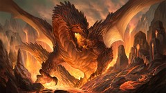 Dragons Red Dragon fantasy art Sandara