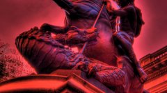 Dragons statues Saint George