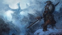 Dragons the elder scrolls v skyrim dragonborn artwork video 
