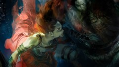 Dragons underwater guild wars guild wars 2 artwork fantasy art 