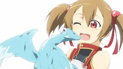 Dragons white background anime girls brunettes twintails hair 