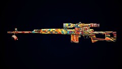 Dragunov colorful weapon Rifles Matei Apostolescu digital art