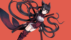 drawing digital art Anime blades samurai tamaki anime girls