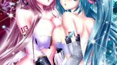 Drawings shoulders blush pink hair long hair anime girls 