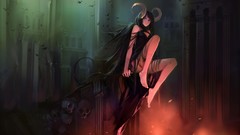 Drawn horns skulls anime girls antlers demons Succubus artwork