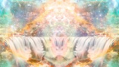 Dreams nature Stars Utopia waterfalls multicolor spiritual