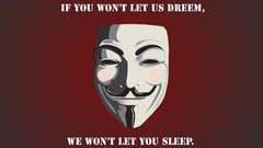 Dreams text Typography Revenge red background Anonymous 