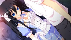 Dress anime girls blue eyes black hair game cg gensou no idea 