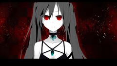 Dress artist red eyes temari vocaloid choker Vocaloid Fanmade 