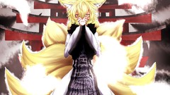 Dress blondes anime girls short hair bangs yellow eyes touhou 