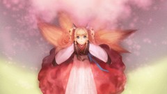 Dress blondes vocaloid cherry blossoms animal ears tails 