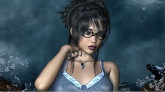 Dress blue eyes dotted