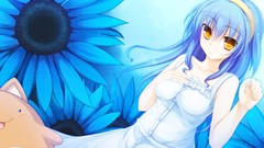 Dress blue hair Anime