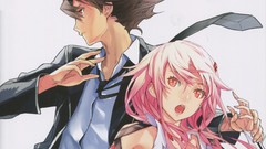 Dress couple tie red eyes shirts jackets pink hair long hair 