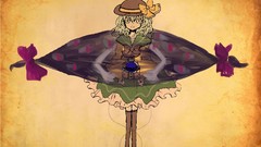 Dress gap long hair green hair touhou komeiji koishi