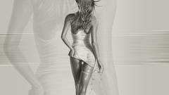 Dress girl beautiful grey