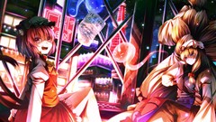 Dress hats cities anime girls touhou animal ears yakumo yukari 